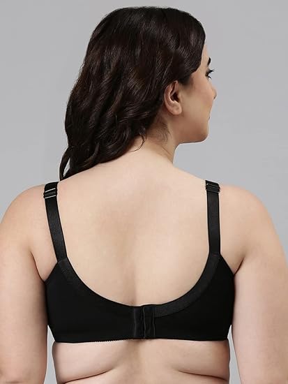 Enamor Women's Nylon Innovations Transform M-Frame Bra – Ultimate Curve Support, Jiggle Control, Non-Padded, Wirefree, Full Coverage F096